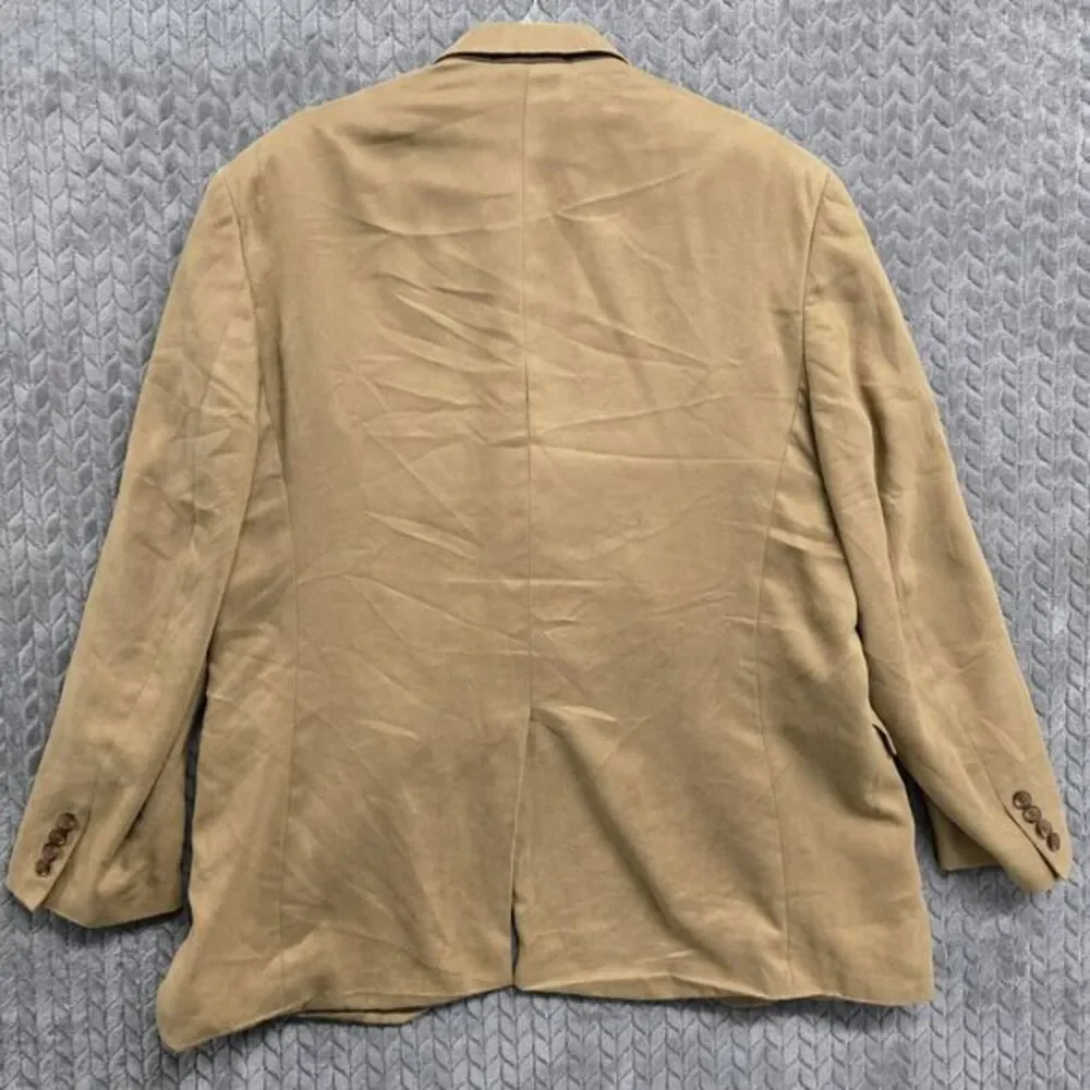 Lauren Ralph Lauren Faux‎ Suede Tan Sport Coat Blazer Mens Size 44L